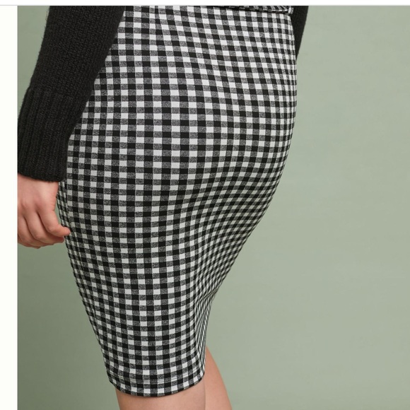 Maeve Anthropologie Gingham pencil skirt size small (no belt) - Picture 3 of 10